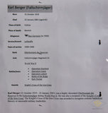 German WWII Signed Photo of Knight’s Cross Winner Karl Berger