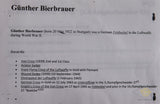 German WWII Signed Photo and Letter from Knight’s Cross Winner Pilot Günther Bierbrauer