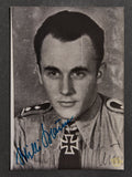 German WWII Signed Photo of Knight’s Cross Winner Pilot Wilhelm “Willi” Braun
