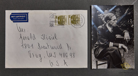German WWII Signed Photo of Knight’s Cross Winner Elmershaus von Haxthausen