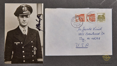 German WWII Signed Photo of Knight’s Cross Winner Ekkehard Martienssen