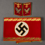 WWII German Reich’s Level Political Leader Armband and Collar Tab Grouping