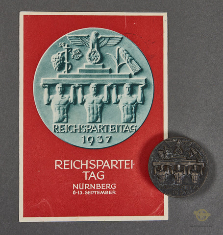 German WWII Reichsparteitag Nürnberg 1937 Postcard