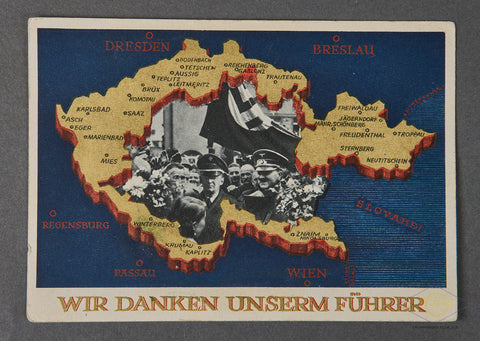 German WWII Postcard for Wir Danken Unserm Fuhrer