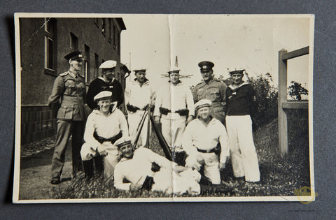 German WWII Vintage Postcard of Kriegsmarine Sailors