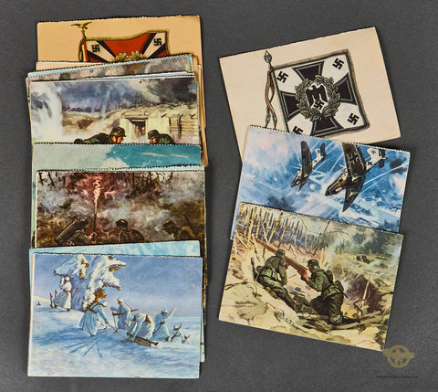 German WWII Postcard Lot (24) from Weekly Calendar