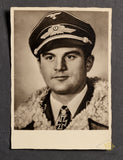 German WWII VDA Postcard of Luftwaffe Knights Cross Recipient Hauptman Joachim Helbig