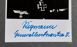 German WWII Signed Photo of Knights Cross Winner Reymann Hellmuth