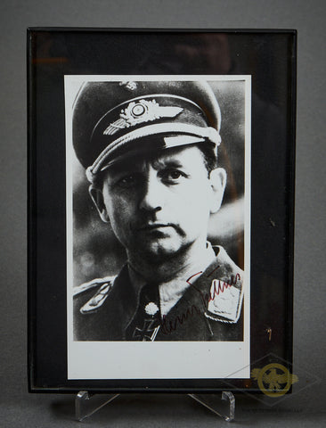 German WWII Signed Photo of Knights Cross Winner Heinrich “Heinz” Terttner
