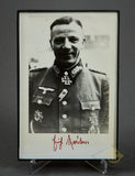German WWII Signed Photo of Knights Cross Winner Erich Reuter