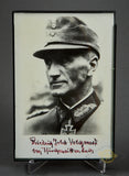 German WWII Signed Photo of Knights Cross Winner General Friedrich