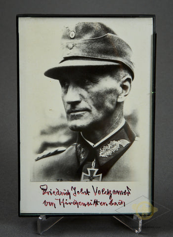German WWII Signed Photo of Knights Cross Winner General Friedrich
