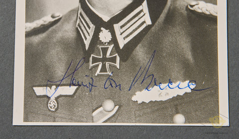 WWII German Photo Signed by Knights Cross Recipient Heinz Wittchow von ...