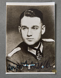 German WWII Photo Signed by Knights Cross Recipient August Weiler