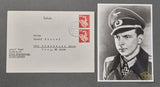 German WWII Signed Photo of Knights Cross Winner Adolf Vogt