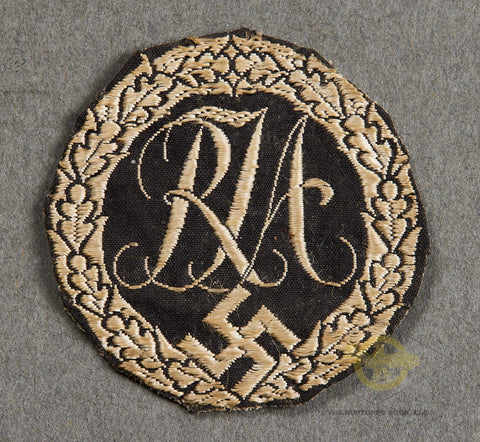 Third Reich DRA Silver Sports Badge in Cloth