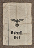 German WWII Heer Army 1944 Dated Heavy Burlap Ration Grain Sack