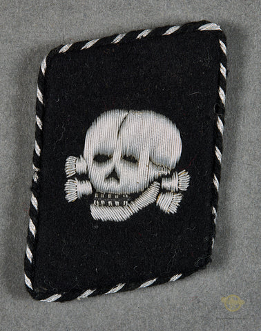 German WWII SS Totenkopf Vertical Single Collar Tab