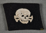 German WWII Totenkopf Collar Tab
