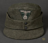 German WWII Waffen SS Enlisted Man’s Mountain Troops Field Cap