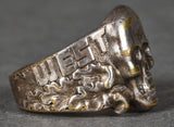 German WWII West Wall Skull Ring