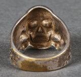 German WWII West Wall Skull Ring