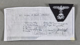 Veteran Bring Back German WWII Panzer Waffen SS M43/M44 Cap Trapezoid Insignia