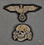 Waffen SS M43 Side Cap Removed Insignia Set