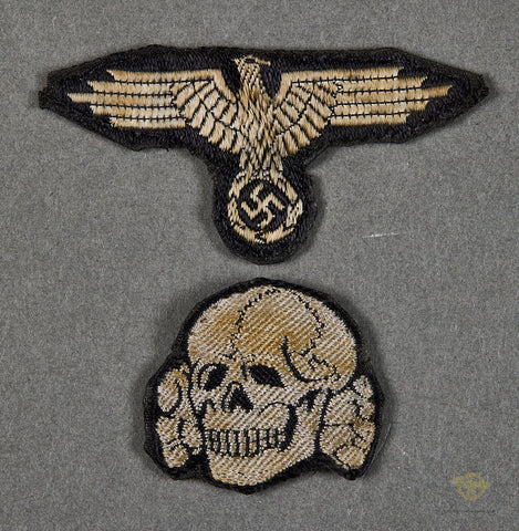 Waffen SS M43 Side Cap Removed Insignia Set
