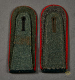 German WWII Army NCO Slip On Artillery Shoulder Boards