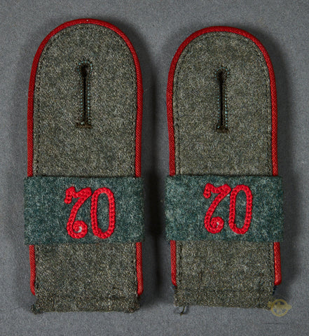 German WWII EM Army Artillery Slip on EM Shoulder Boards