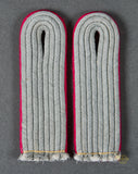German WWII Army Panzer Sew In Shoulder Board Set for 2nd Lt