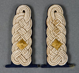 German WWII Kreigsmarine Sew On Shoulder Board set for Fregattenkapitan Summer Tunic