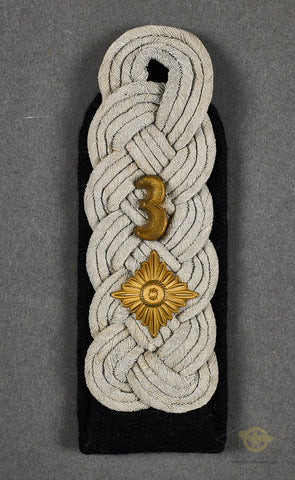 German WWII Single Sew In Shoulder Board for Lt. Col in Pioneer Regiment