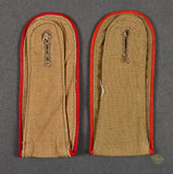 German WWII Tropical Luftwaffe Slip On Shoulder Board Set for Artillery