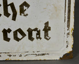 German WWII Large White Enameled Sign for a DAF Office