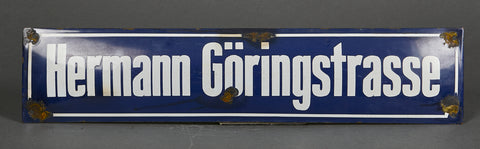 German WWII Hermann Göringstrasse Sign
