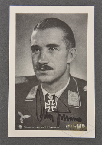 German WWII Autographed Postcards of Adolf Galland