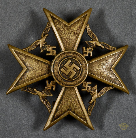 German Pre-WWII Spanish Cross w/o Swords in Bronze
