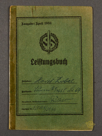 German WWII SA Leistungsbuch