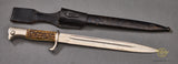 German Army WWII Short Model Stag Handle Dress Slotted Bayonet ***STILL AVAILABLE***