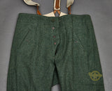 WWII German Army Straight Legged Trousers with Suspenders