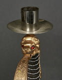German WWII Era Pair of German Sword Hilt Candlesticks
