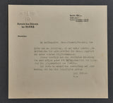 Reichschancellery Stationery Used for Sponsorship Application