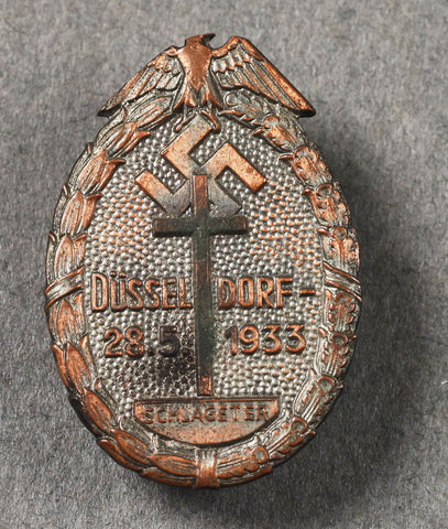 German WWII RARE Dusseldorf-Schlageter, Hitler Youth Tinnie