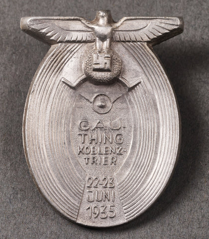 German WWII Gau Thing Koblenz Trier 1935 Tinnie