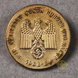 German WWII 1933-1934 Wir Kampften Gegen Hunger Und Kalte Tinnie
