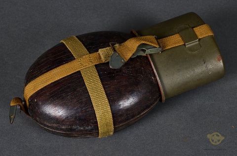 German WWII Original Relic Dak Afrika Korps Tropical “Coconut” Canteen