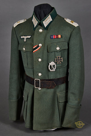 WWII German Army Model 1936 Infantry Major Service Uniform, Named