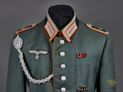 WWII German Army Recruiter NCO Waffenrock and Visor Cap Grouping